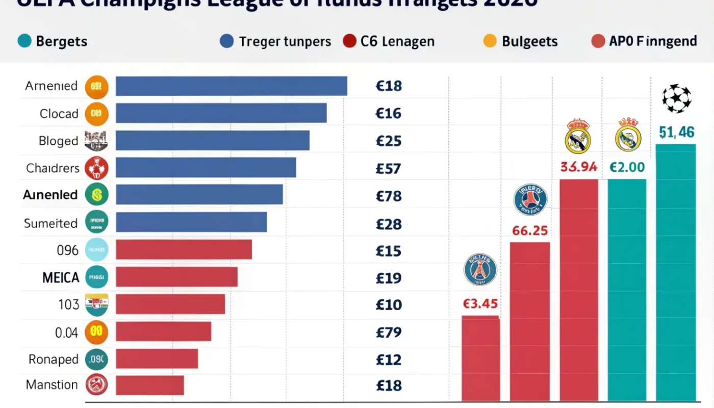 Бюджеты и трансферные бюджеты участников ЛЧ 2026: кто тратит больше всех
